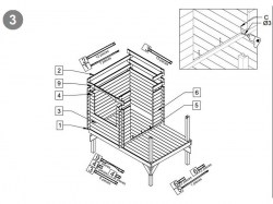 CASETTA RIFUGIO 171x130x212h cm